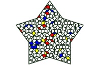 An aperiodic Penrose tiling of the Golden Decagon -a Tribute to Piet Mondrian and Roger Penrose- 